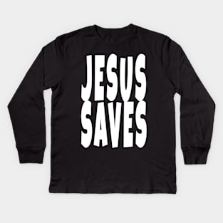 Jesus Saves Kids Long Sleeve T-Shirt